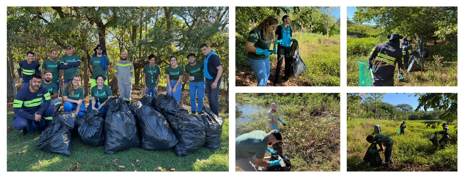 SANESSOL RETIRA 116 QUILOS DE RESÍDUOS DE PARQUE EM MIRASSOL EM AÇÃO PELO DIA MUNDIAL DE LIMPEZA DE RIOS E CÓRREGOS
