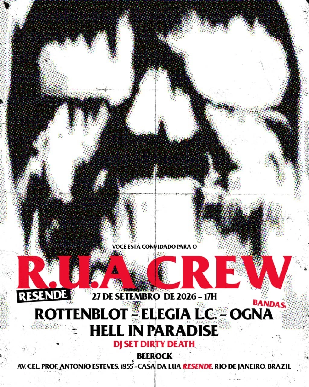 SCENE UNDERGROUND RESISTE: RUA CREW REÚNE ROTTENBLOT E MAIS TRÊS BANDAS NO BEEROCK EM RESENDE (RJ)