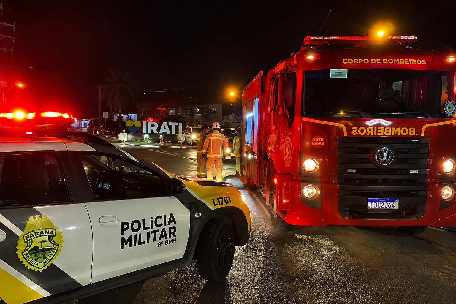 Homem é encontrado carbonizado após incêndio em residência no bairro Canisianas, em Irati