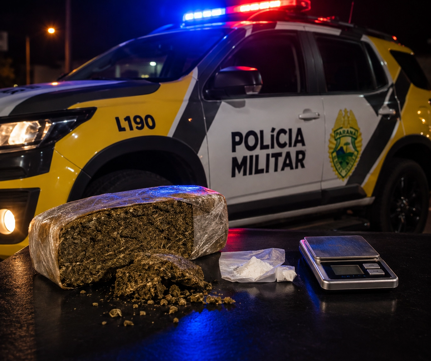 Homem é preso após agredir companheira e polícia encontrar mais de 1,7 quilo de maconha em residência em Irati