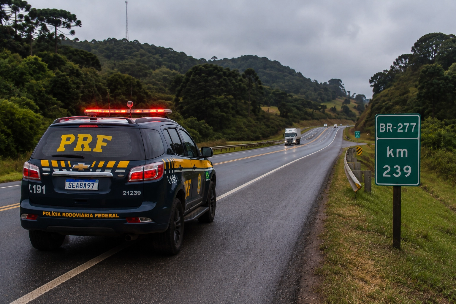 PCPR investiga acidente que matou três pessoas na BR-277, em Fernandes Pinheiro