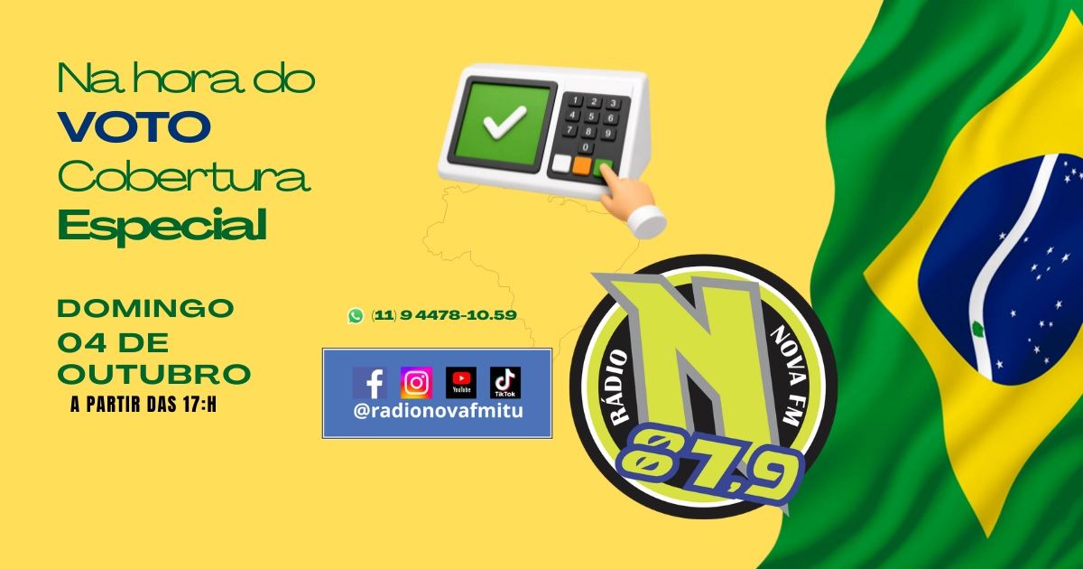 Rádio Nova FM faz tradicional cobertura das eleições dia 04 de outubro