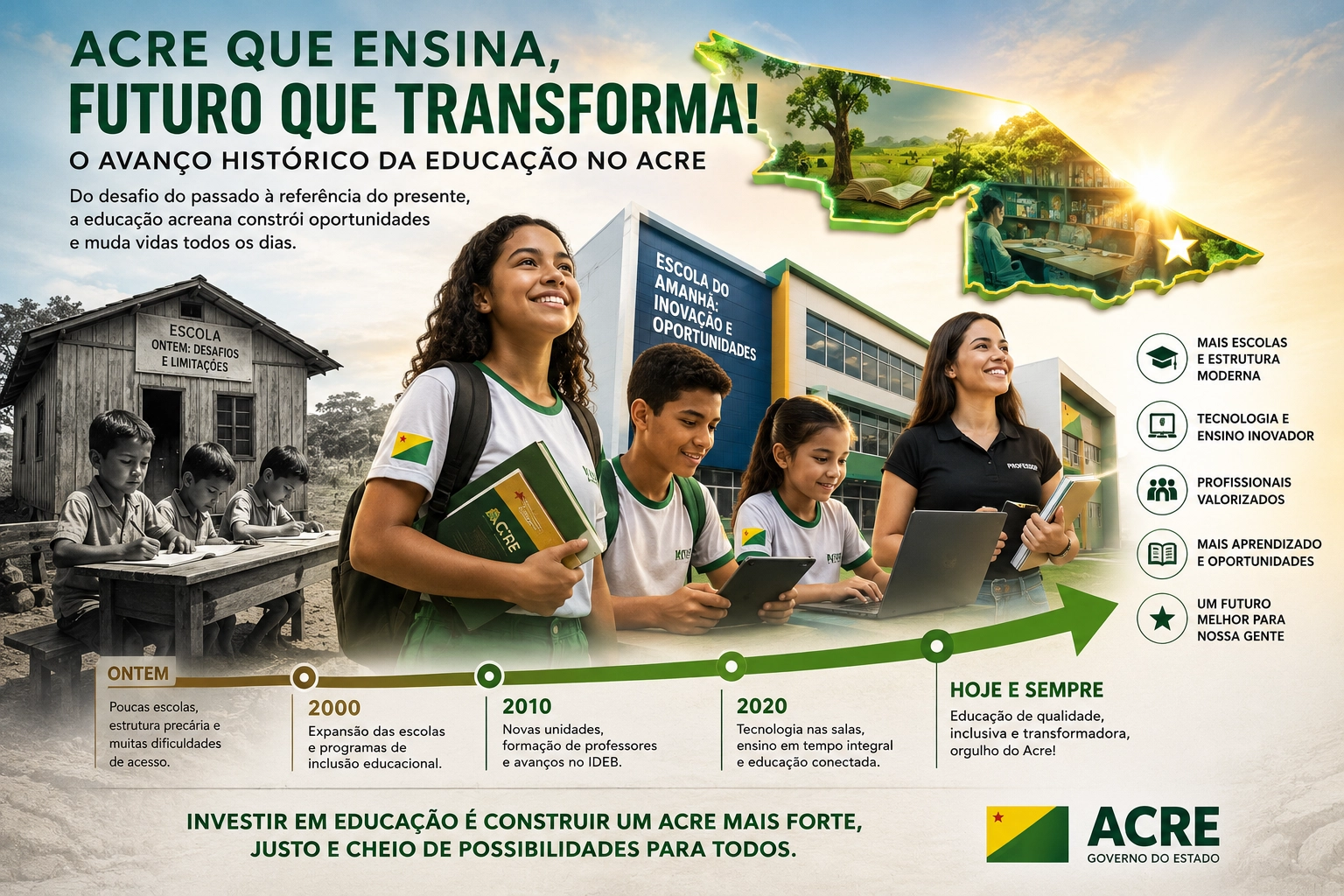 Dados oficiais desmentem Alan Rick e revelam avanço histórico da educação no Acre