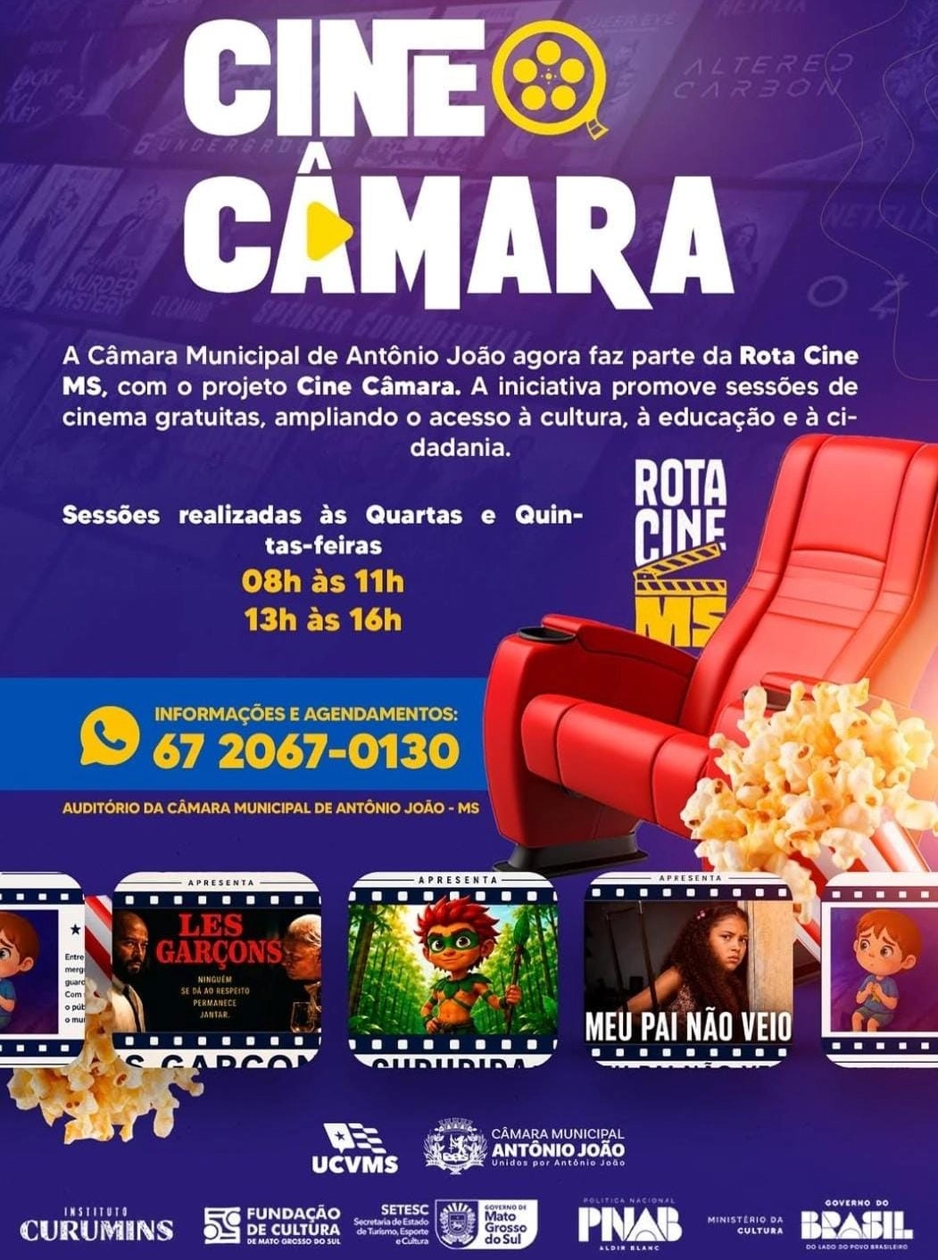 Em Antônio João Cine Câmara aproxima comunidade do Poder Legislativo