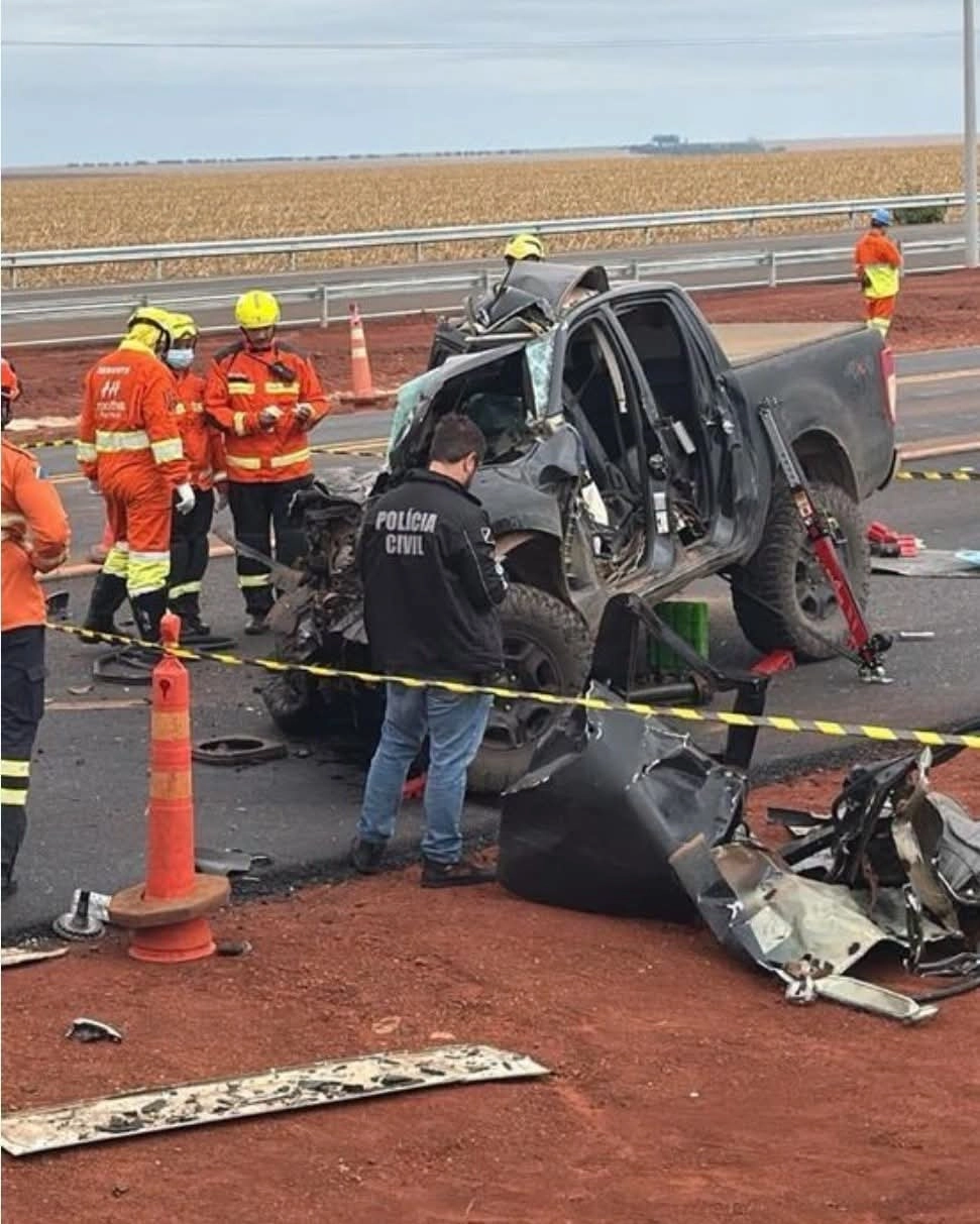 Pai e filhas morreram na BR-163 a caminho de velório em MS.