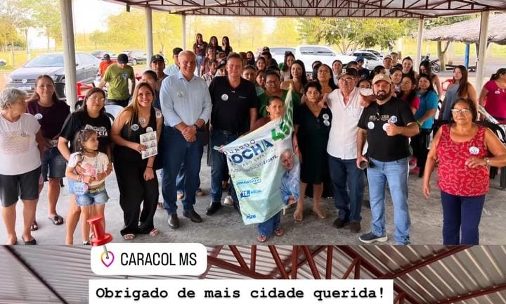 Paulinho Pucheta reúne apoiadores em Caracol para receber candidato a deputado estadual Eduardo Rocha.